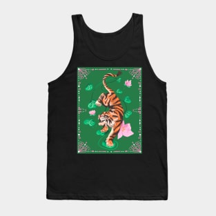 Tiger - Green by Cindy Rose Studio Tank Top